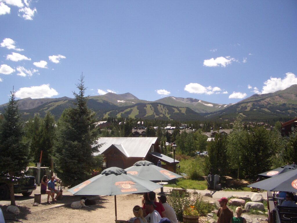 Breckenridge_slopes_in_summer - Colorado Frontiers Breckenridge Ski Resort slopes in summer, Colorado