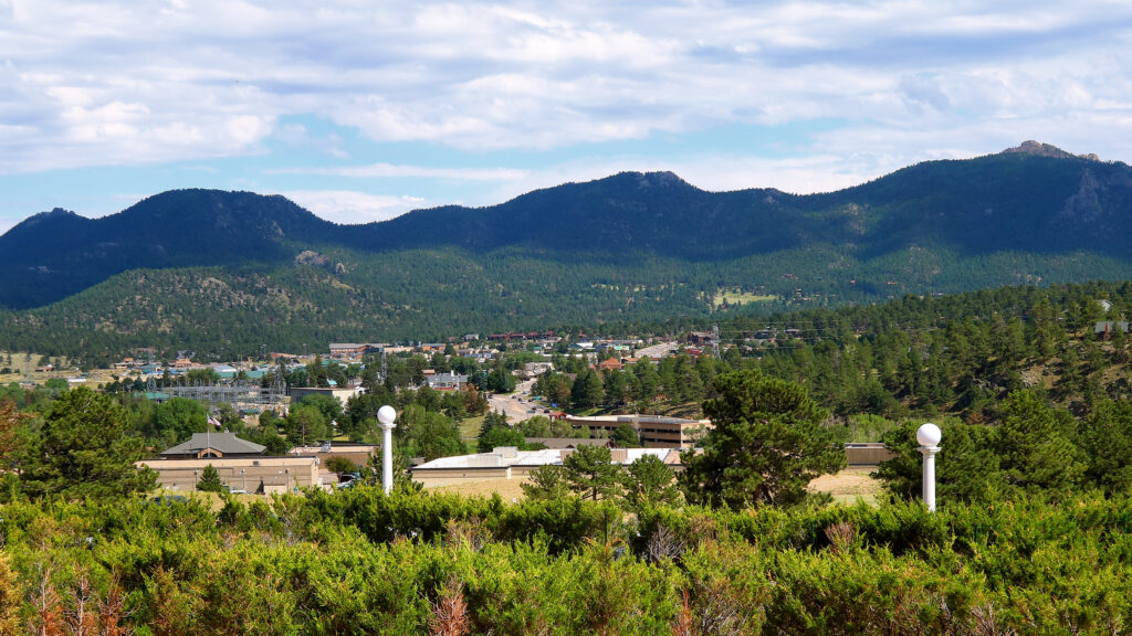 Estes Park ariel view