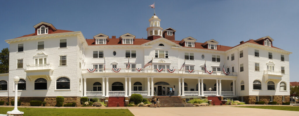 The historic Stanley Hotel in Estes Park Colorado, inspiration for Stephen King's The Shining